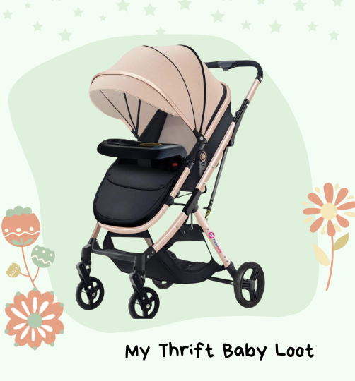 NEW Hunyhuny 3 in 1 Z fold stroller pram (brown) ( Mumbai )